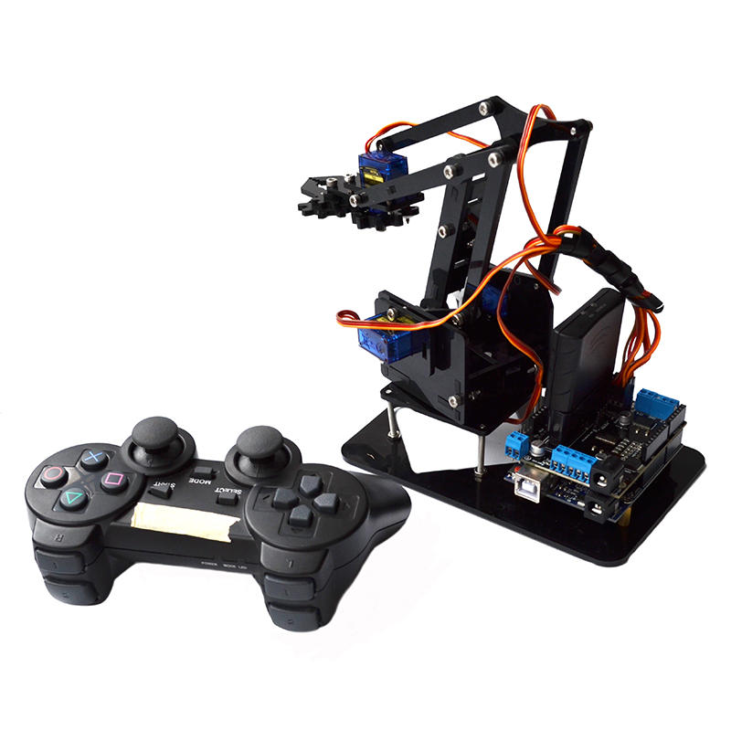 Acryl afstandsbediening robotarm 4DOF met PS2 RC robot speelgoed