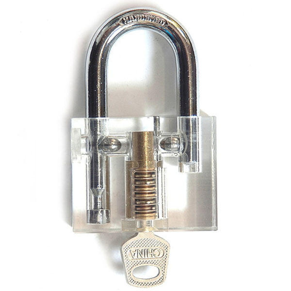

DANIU Disc Type Padlock Training Lock Transparent Cutaway Inside View of Practice Lock Pick Tools