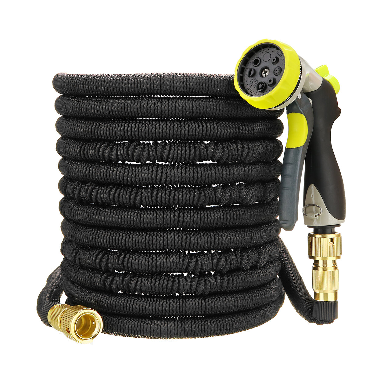 85psi 25/50/75/100FT Expandable Flexible Watering Tools Water Hose Pipe Expanding Tube W/ Spray Nozzle Gun EU Interface