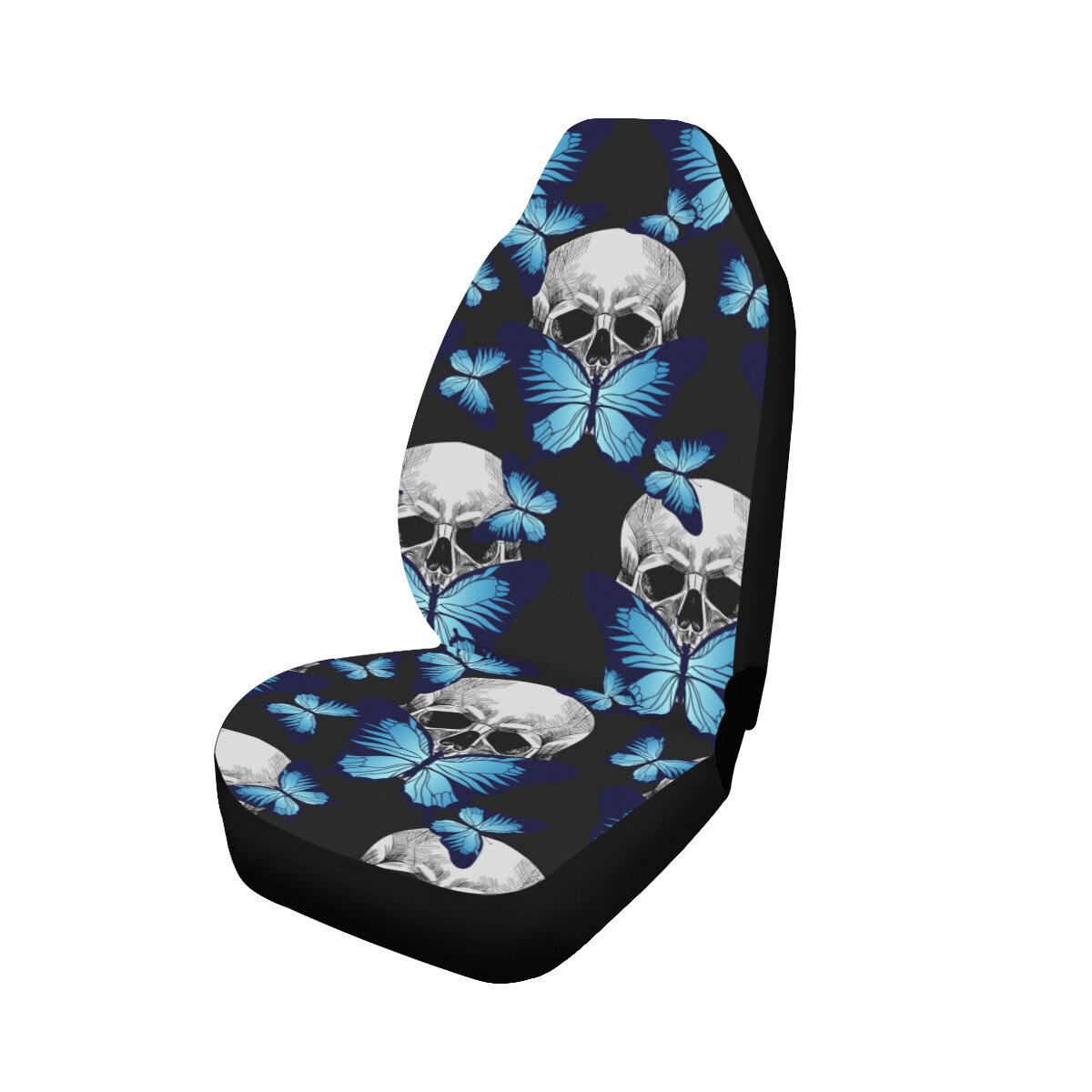 Universal front car / van seat cover butterfly octopus skull protector cushion