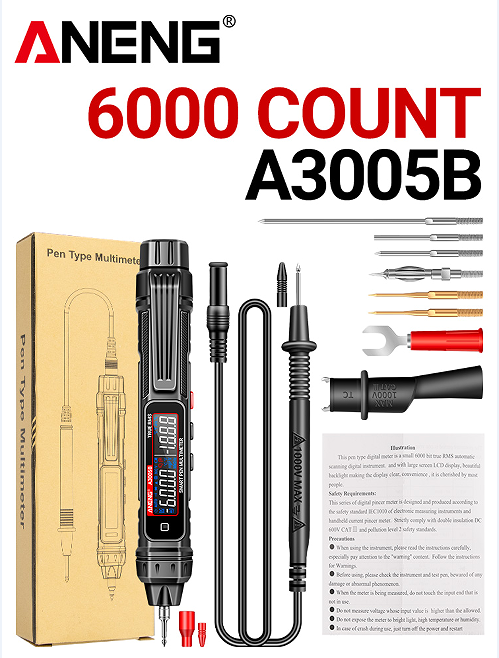 ANENG A3005B A3005BPro Digital Multimetri Smart Pen Tipo Tester multifunzionale con Batteria Configurazione standard/alt