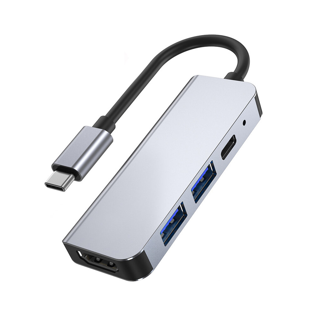 Mechzone 4 in 1 Type-C Docking Station USB-C Hub Adapter with USB2.0 USB3.0 USB-C PD 87W 4K HDMI-Com