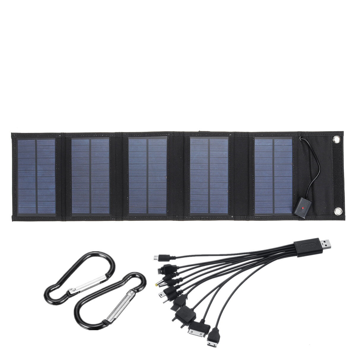 80W-os összecsukható USB napelemes hordozható, összecsukható vízálló napelemes töltő kültéri mobil akkumulátor töltő
