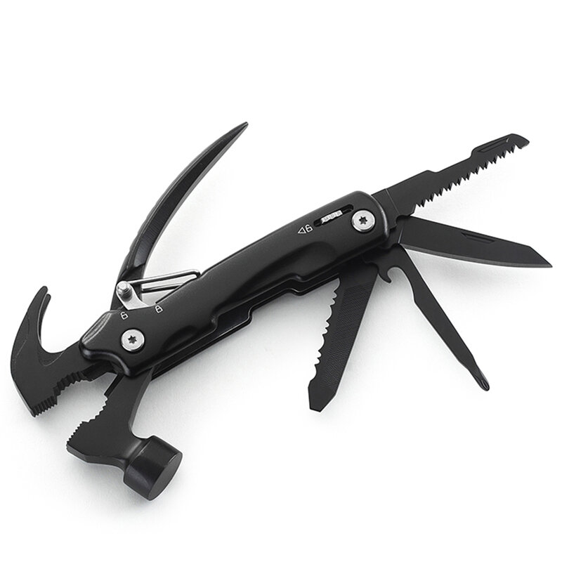 

HUOHOU 10 в 1 Многофункциональный Инструмент Hammer Складной нож Отвертка Гаечный ключ Ногти Hammer С безопасностью Замо