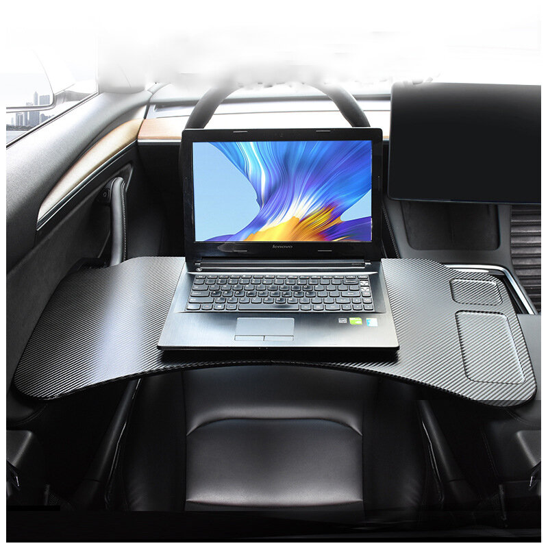 Folding Computer Desk for Tesla Model 3/Y Multi-Functional Car Small Table Main And Passenger Folding Computer Table