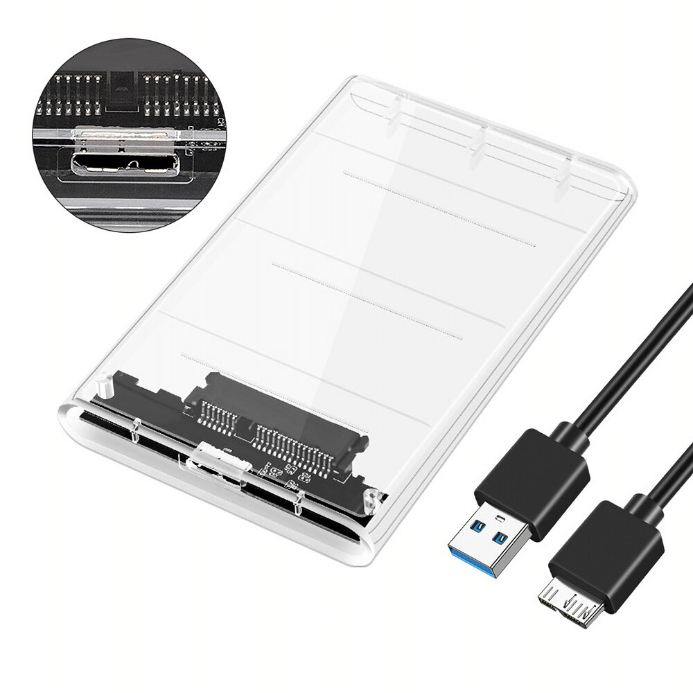 MnnWuu SATA3 naar USB3.0 Harde Schijf Behuizing Case Ondersteuning 2.5 Inch SATA HDD SSD Externe Har