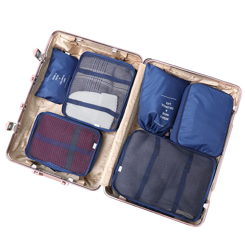 8 ADET Katlanır Su Geçirmez Seyahat Çanta Giysi Çantası Valiz Çanta Düzenleyici Seyahat Çanta 