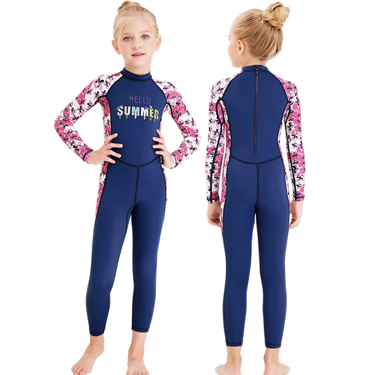 2.5mm UPF50+Anti UV Neoprene Full Length Long Sleeve Kids Wetsuit Swimming Diving Surf Toddler Child Youth Wet Suits f