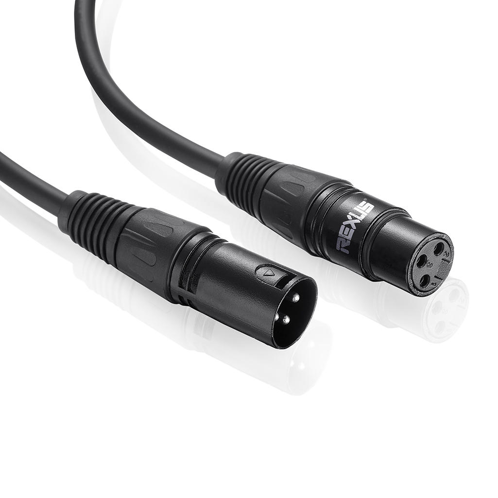REXLIS 1.8 / 3M XLR 3-pins male naar XLR 3-pins vrouwelijke microfoon audiokabel