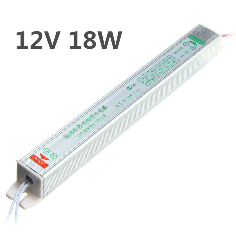 IP20 AC200V-264V Naar DC12V 18W Switching Power Supply Driver Adapter