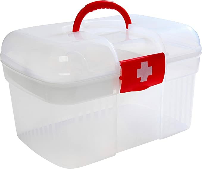 صندوق تخزين أدوات الطوارئ في المكتب المنزلي الصحة منظم تخزين صغير الحجم