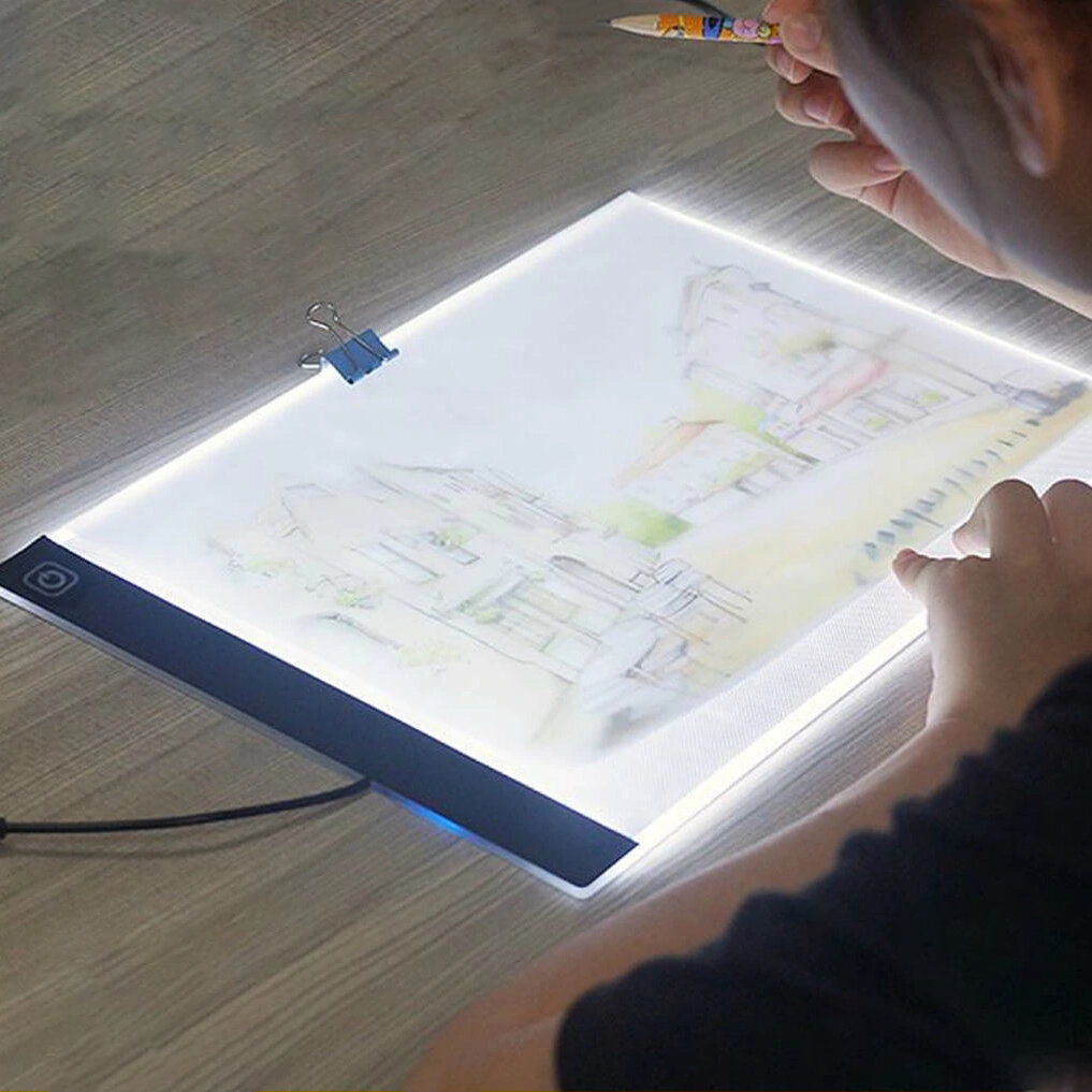 

Bakeey 3.5mm Slim 3 Modes Lighting Adjusted A4 USB LED Illuminated Tracing Light Box Drawing Board Pad Table