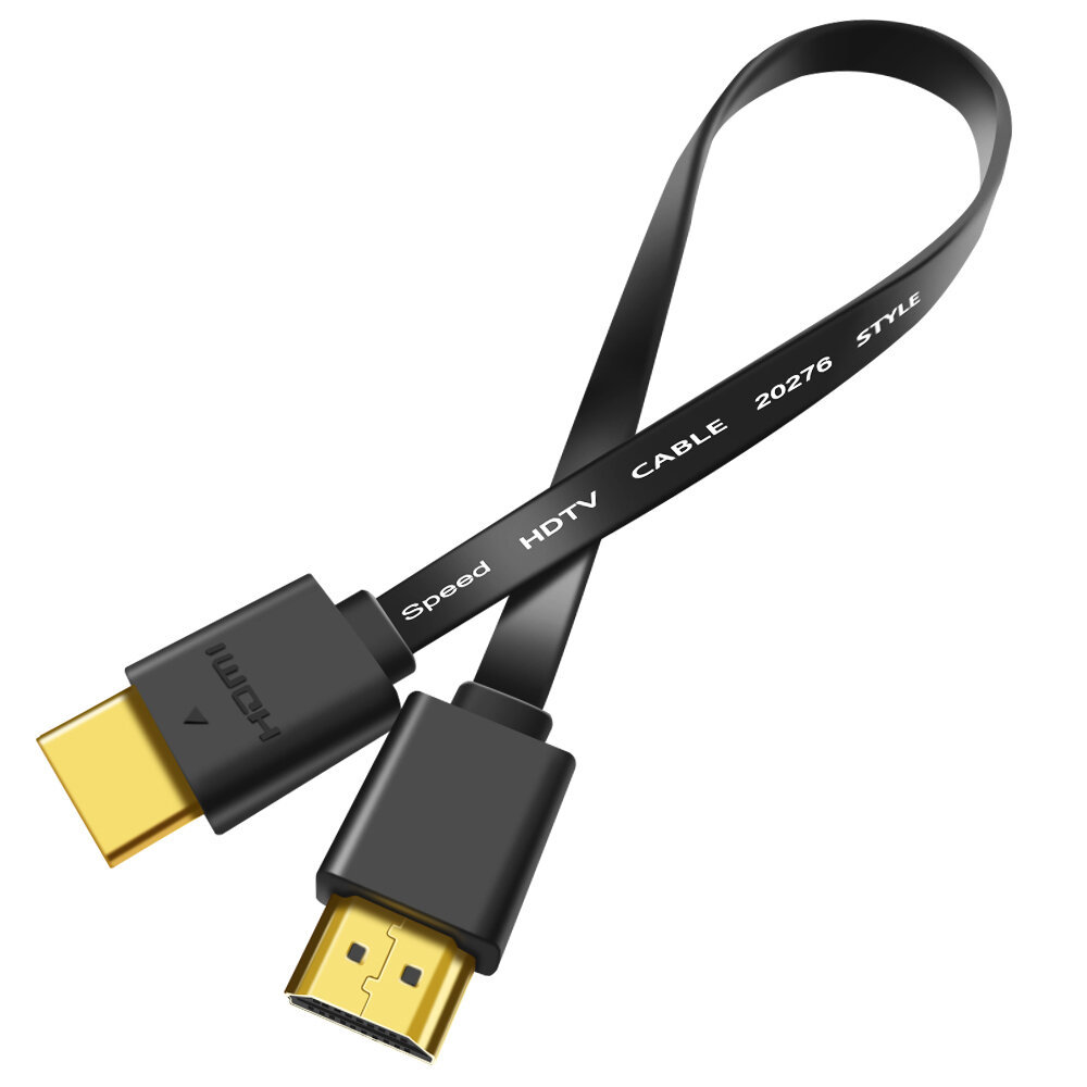 FSU HDMI Cable 1080P Male to Male V1.4 Flat Adapter Cable for HDMI Splitter HDTV PC DVD Projector