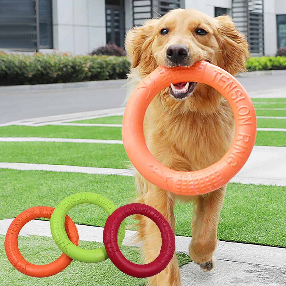 

EVA Pet Flying Discs Dog Training Ring Puller Resistant Bite Floating Toy for Puppy Outdoor Interactive Game Playing