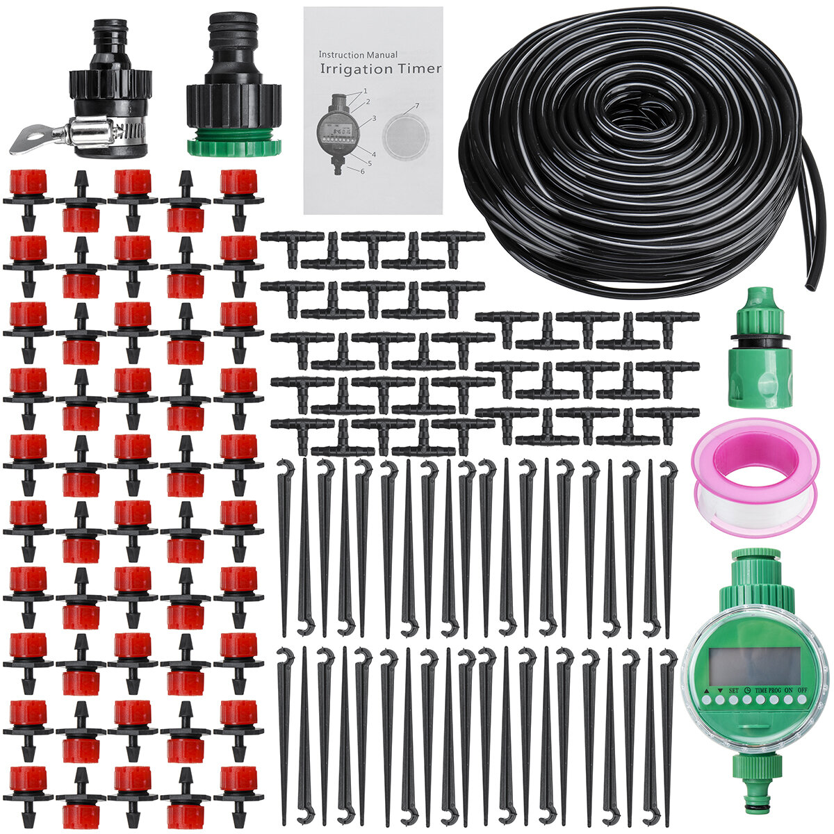 15/20/25/30m DIY Irrigation System Water Timer Auto Plant Watering Micro Drip Garden Watering Kits