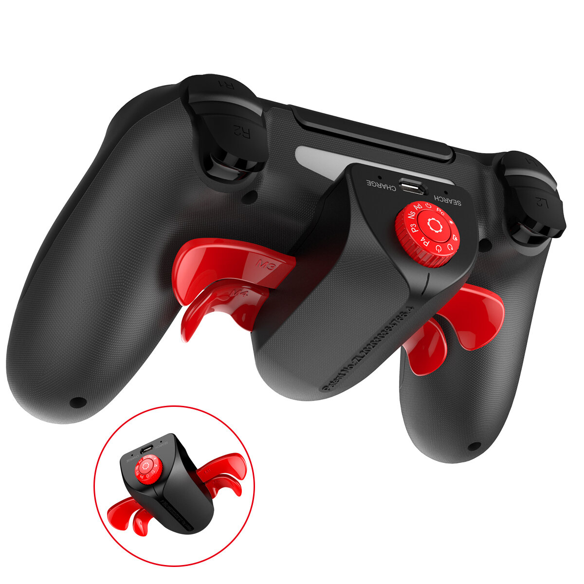 iPega PG-P4013 Gamepad Back Extension Button Converter for PS4 PS3 Game Controller for iOS Android P