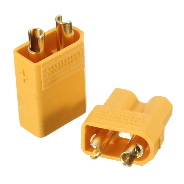 1Pair XT30 2mm Golden Male Female Non-slip Plug Interface Connector