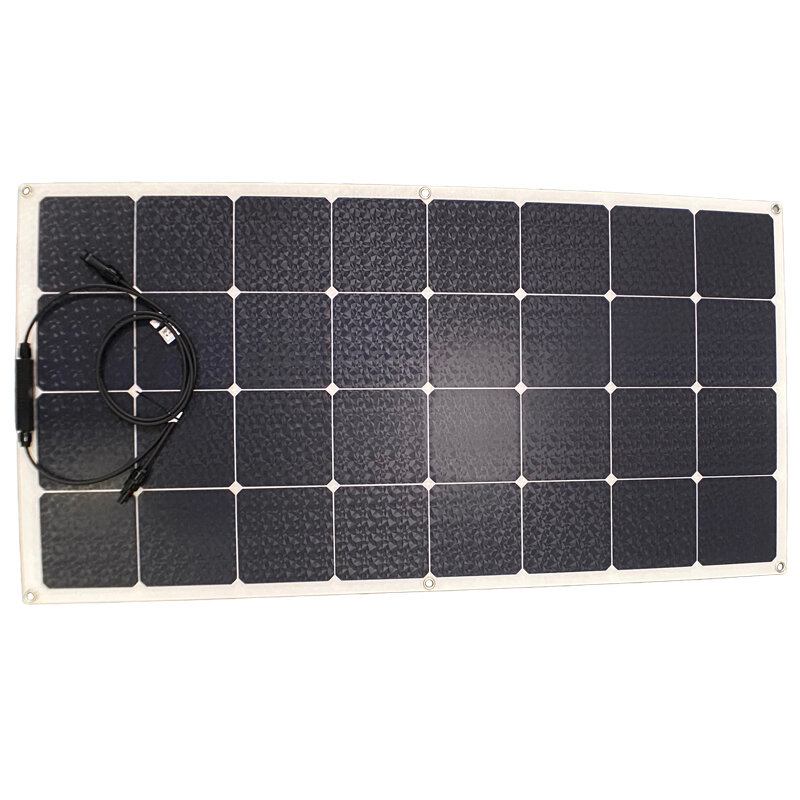 IPRee® 100W 17.1V Panneau solaire 6.75A Courant de travail Chargeur solaire portable Composants de panneau solaire laminé pour la charge en plein air de navires à vapeur RV