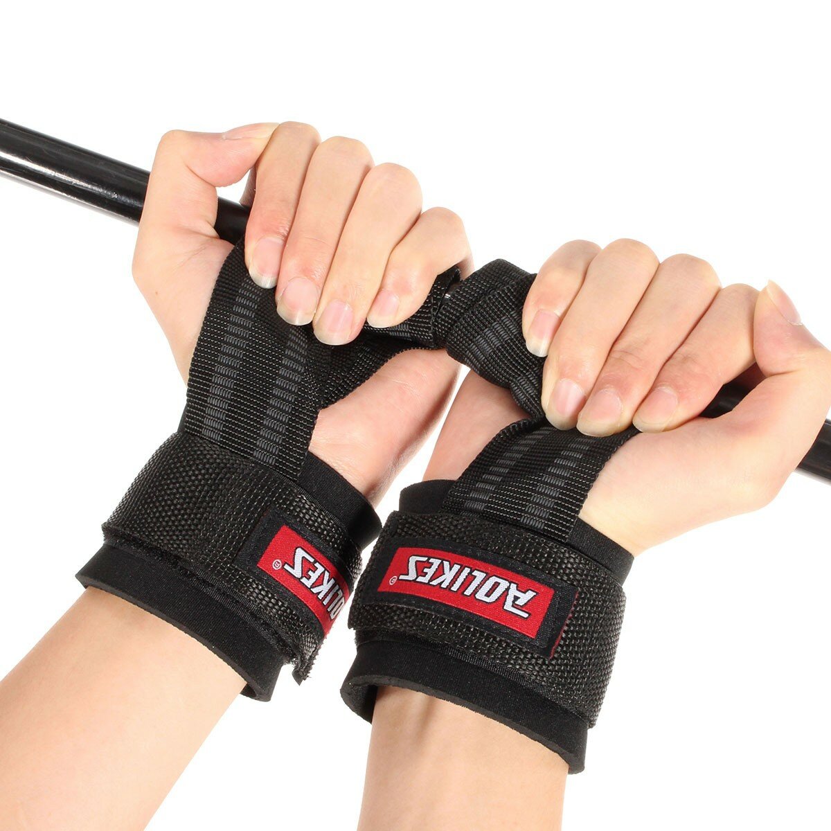 Weight Lifting Hand Grips Straps Wrist Protector Gym Training Wraps Gloves LJ