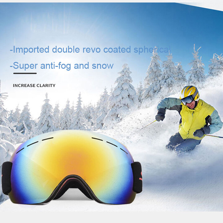 Unisex Adult Climbing Skiing Anti-fog UV Protection Sandproof Goggles Ski Glasses