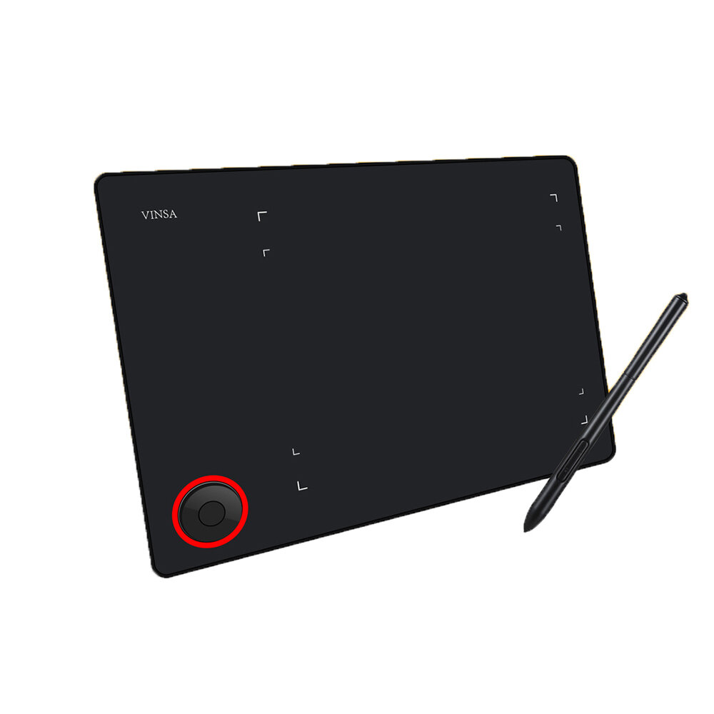VINSA T608 Grafische tablet Intelligent bedieningswiel Papierachtig gevoel Filmtechnologie 233 / sec