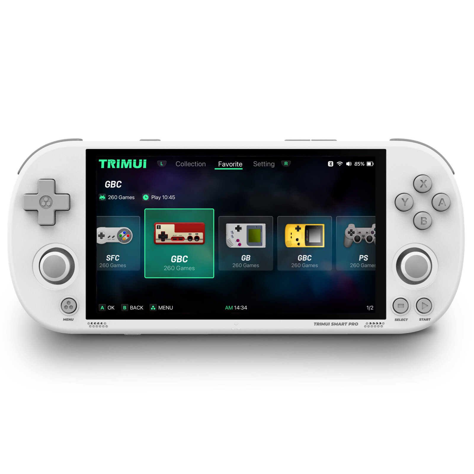 HANHIBR Trimui Smart Pro 4.96Inch IPS Screen Handheld Game Console 128GB Open Source Pocket Console With Dual RGB Joysti