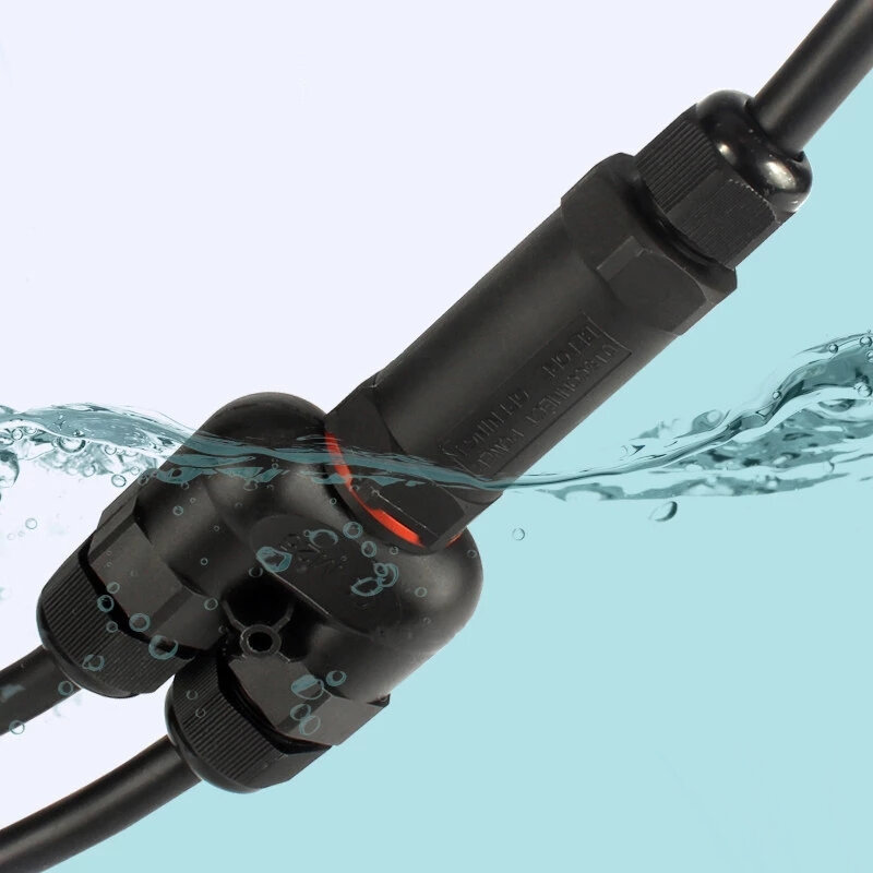 1PC T-Type Wire Waterproof Terminal Connector Y-Type Quickly Connected 5 Pin Sealed IP68 Retardant Junction Boxescable C