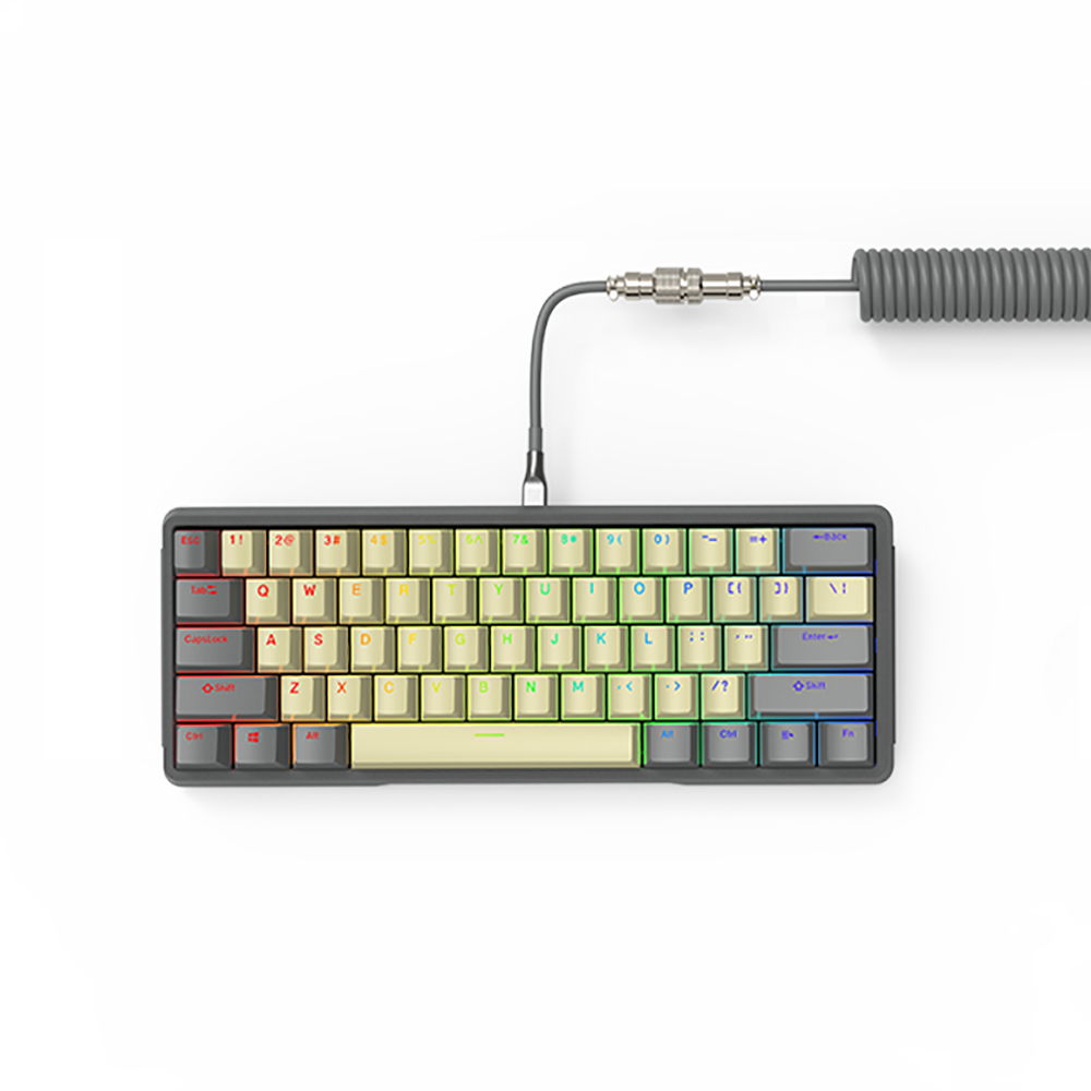 Coolkiller CK181-Mini DIY 61 Key Gaming Mechanical Keyboard With Hot swappable OEM RGB Lighting Effe