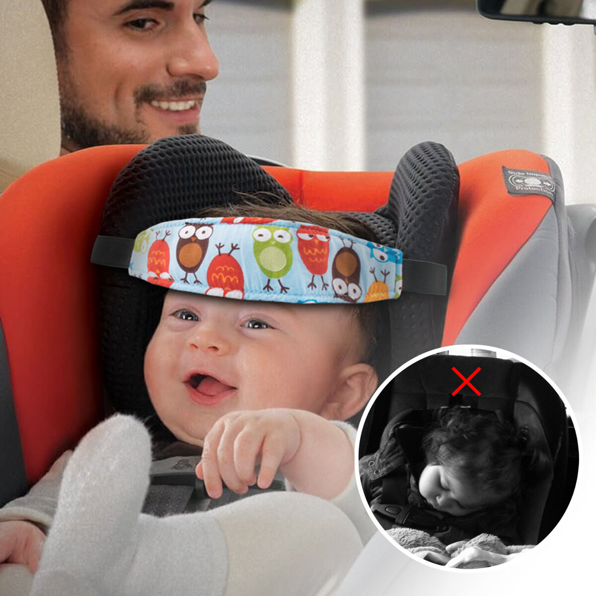 

Детская головная опора для коляски Sleep Nap Aid Ремень безопасности Авто Крепление сиденья Ремень US