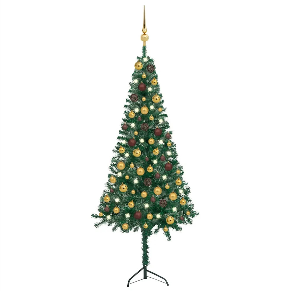

1.2m Artificial Christmas Tree with 150 LEDs, Easy Assembly Christmas Tree with Metal Stand and 95 Tips Decor for Home,