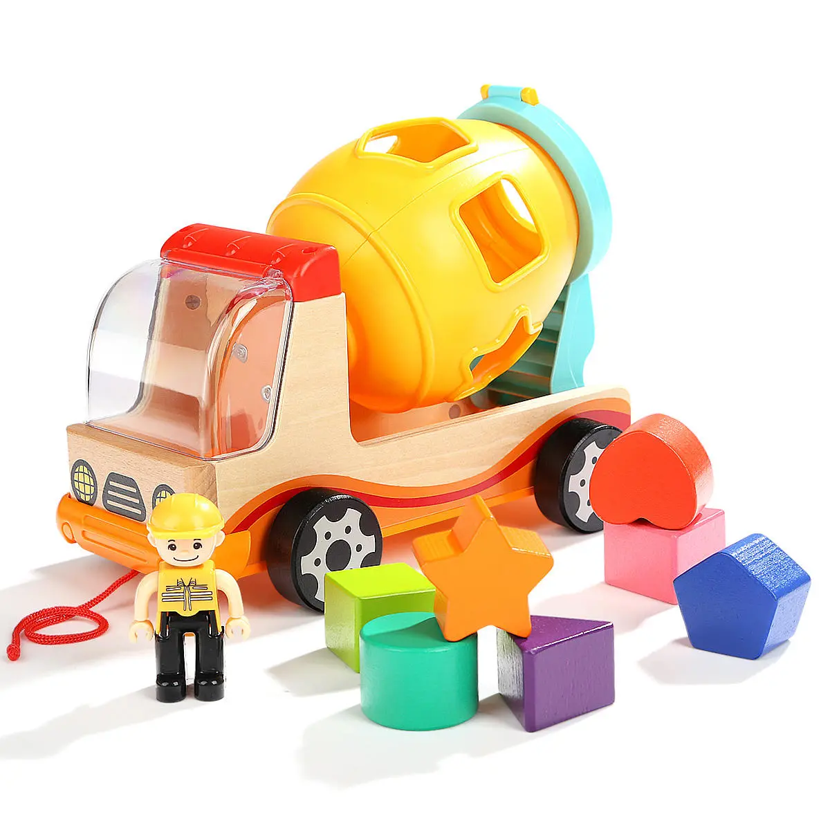 Topbright-120308 blocks truck modeling shape cognitive mixer toys