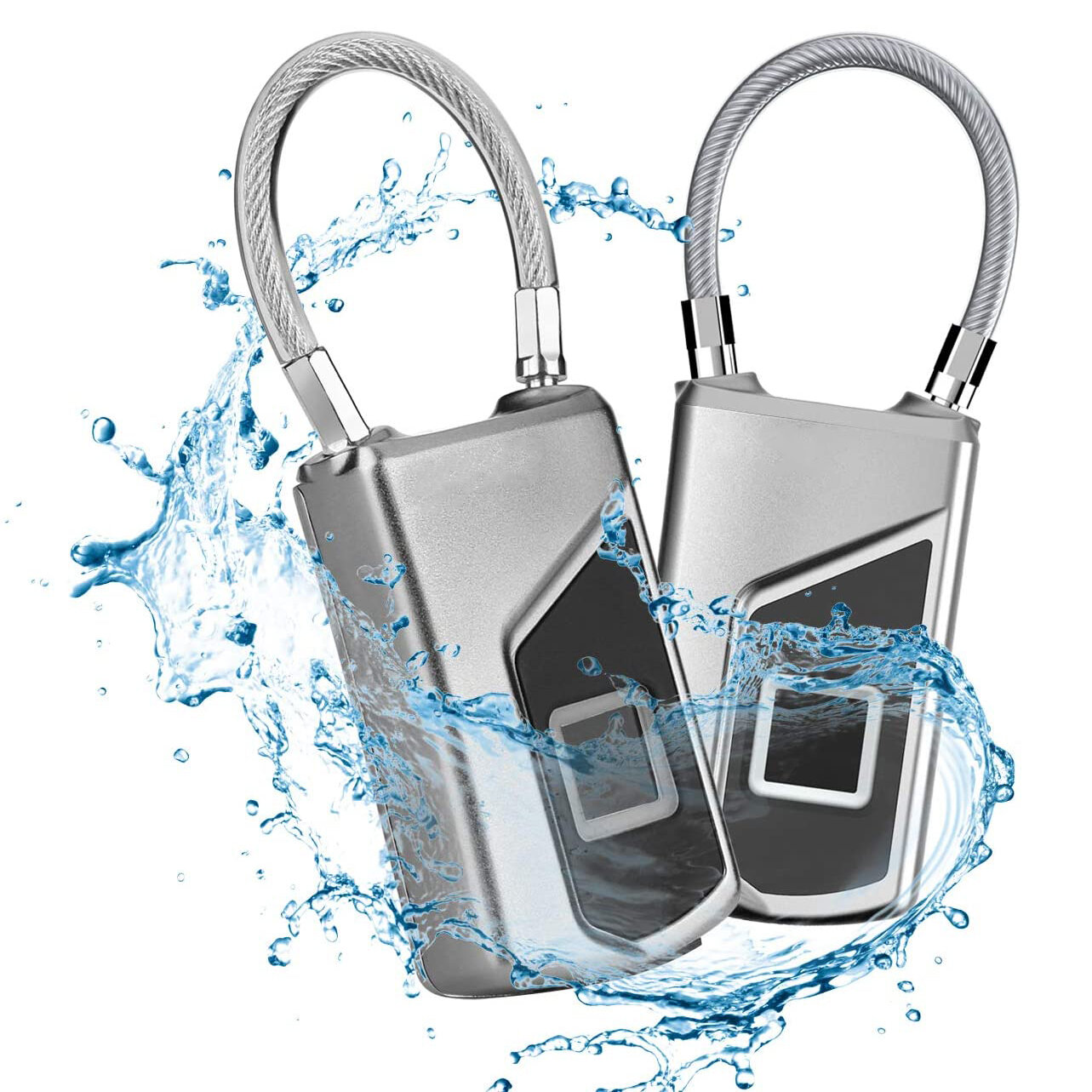 IPRee® Smart Fingerprint Lock Diebstahlsicheres Türschloss USB-Aufladung Wasserdichtes Rucksackschloss Vorhängeschloss für die Turnhallentür Gepäck Koffer Bike Office