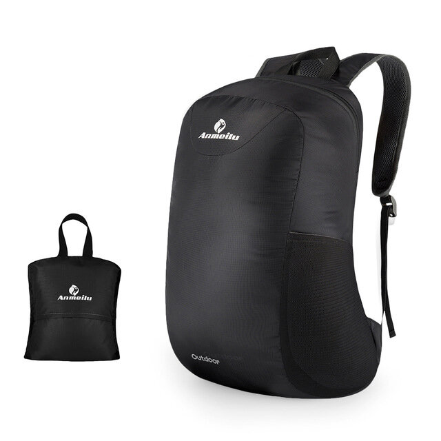 กระเป๋าเป้ ANMEILU 15L พับเก็บได้ กันน้ำ ทำจากไนลอน สำหรับการแคมป์ ปั่นขี่เส้นทางและการเดินทาง
