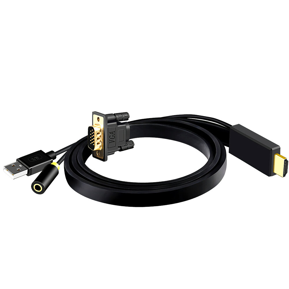 Jinghua Z130 HD to VGA HD Conversion Cable 1m 2m Cable for TV Set-top Box Computer Notebook PS4 Game