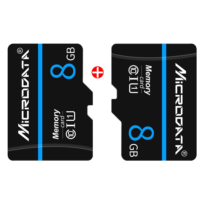 

MicroData 2PCS 8GB Class 10 V30 High Speed Max 80Mb/s TF Memory Card With Card Adapter For Mobile Phone Tablet GPS Camer