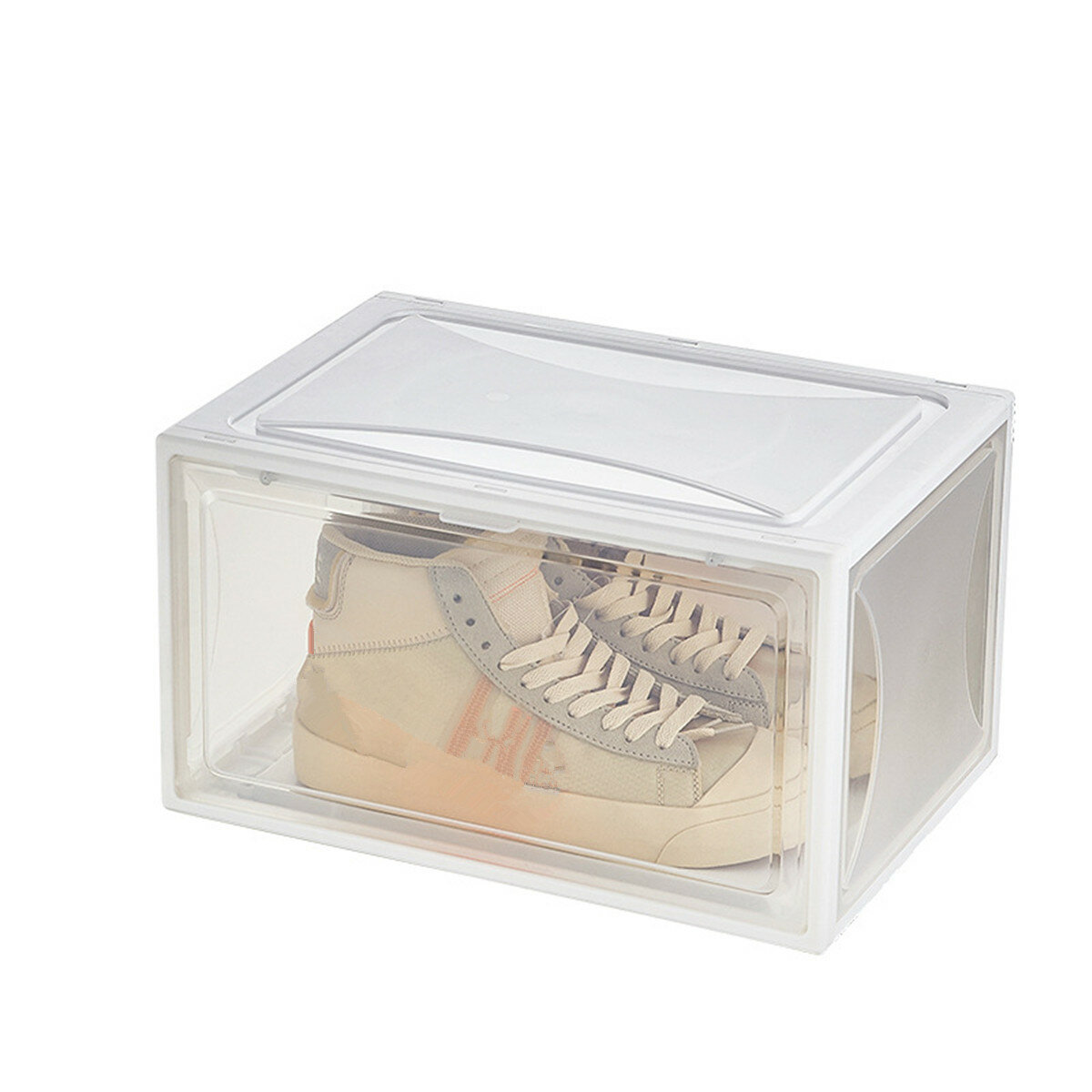 1 Stuk Plastic Schoenendoos PP Transparant Filp Cover Sneaker Schoenen Magazijnstellingen Stapelbaar