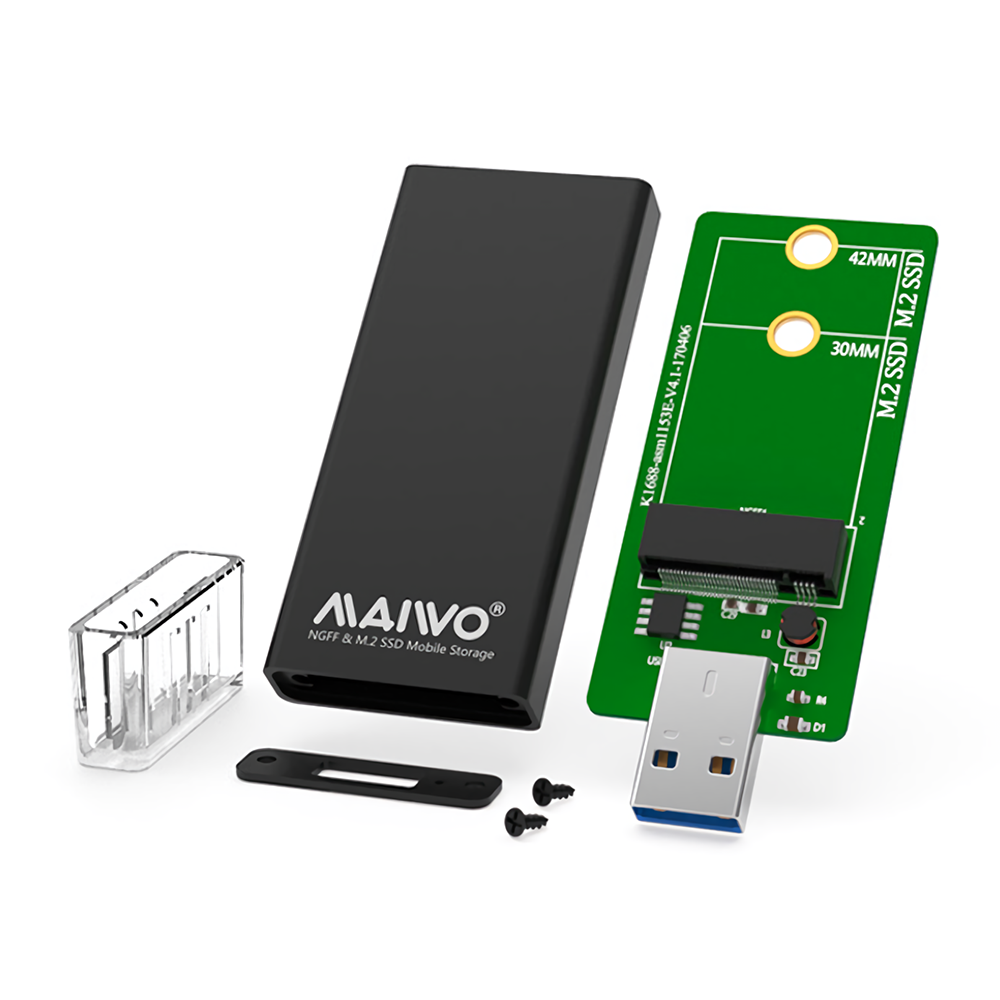 MAIWO K1688ハードドライブエンクロージャーUSB3.0からM.2 NGFF SATA HDD SSDエンクロージャーモバイルストレージ（2242 2230 SSD用）