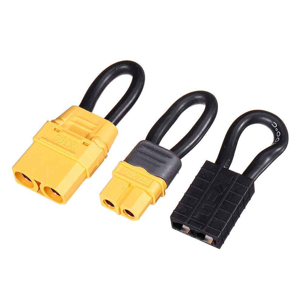 60mm 12AWG XT60/XT90 Plug Connector Jumper Shorting Plug Single Battery Loop Adapter for RC Battery