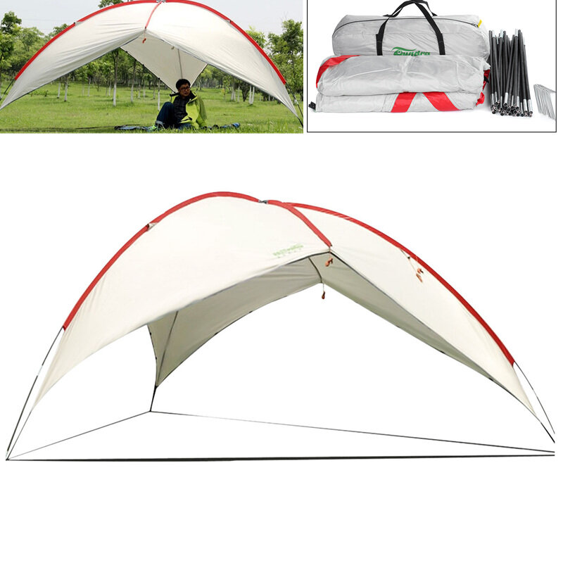 Outdoor Sun shade Tent Camping Tent Breathable Sun-Resistant Tear-Resistant Fabric Waterproof Beach Tent Sunshade