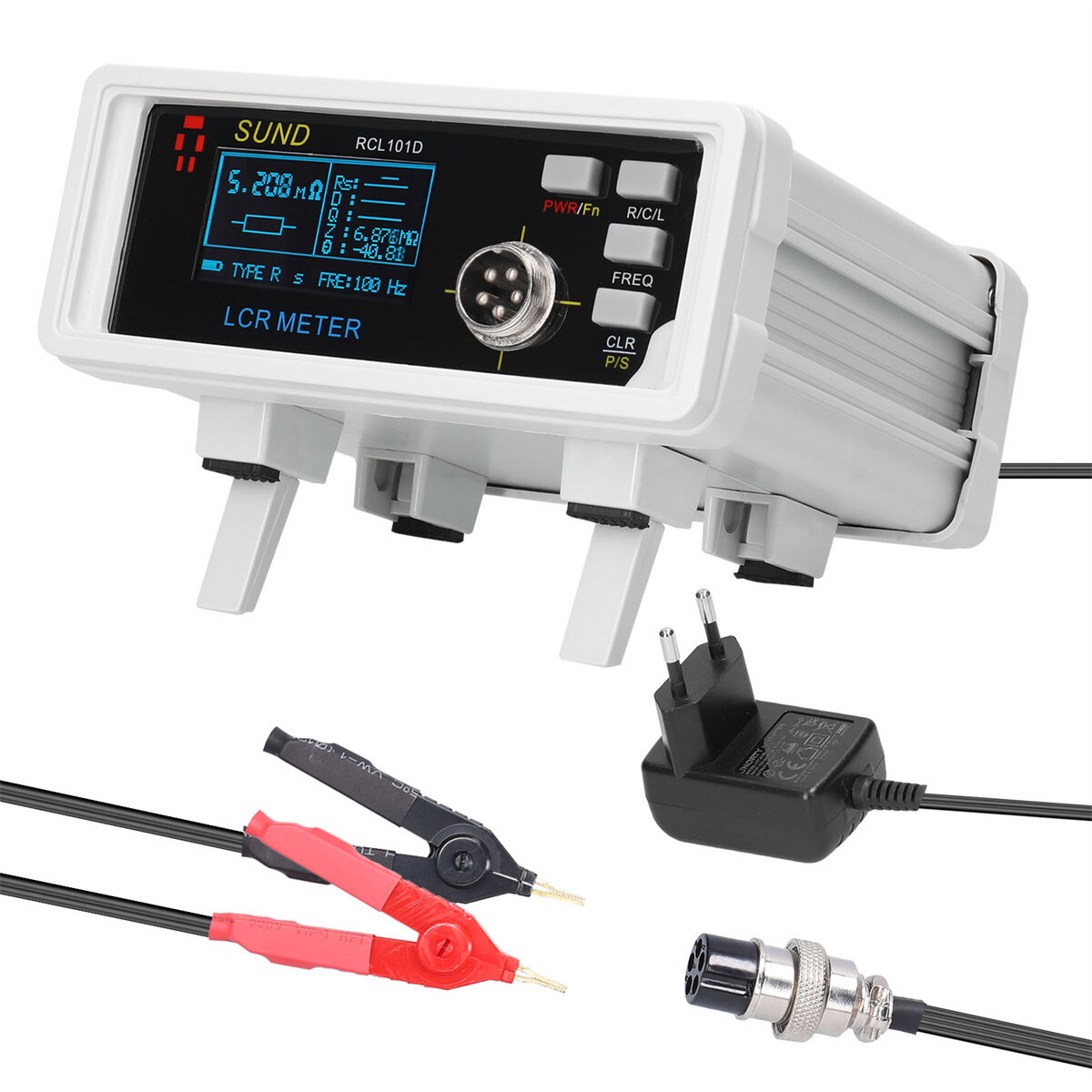 

RCL101D Desktop Meter Resistance Capacitance Inductance ESR Measurement 1-key Calibration Automatic Ranges/Gain ARM Proc