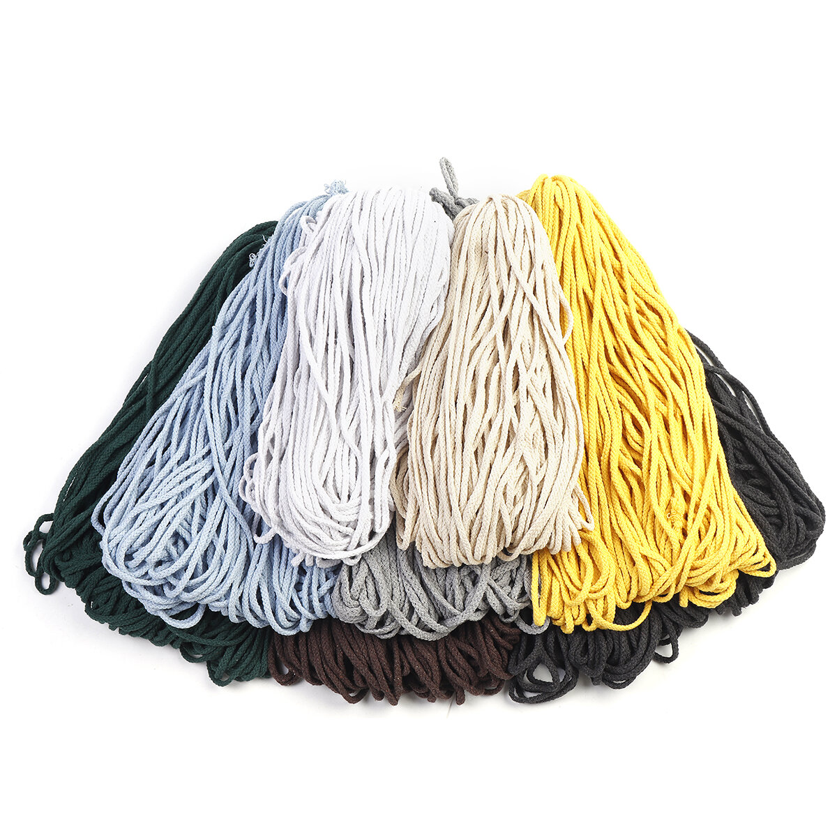 5mm 90m/Roll Cotton Rope Thread Cords String Macrame DIY Craft Wire 8 Strands
