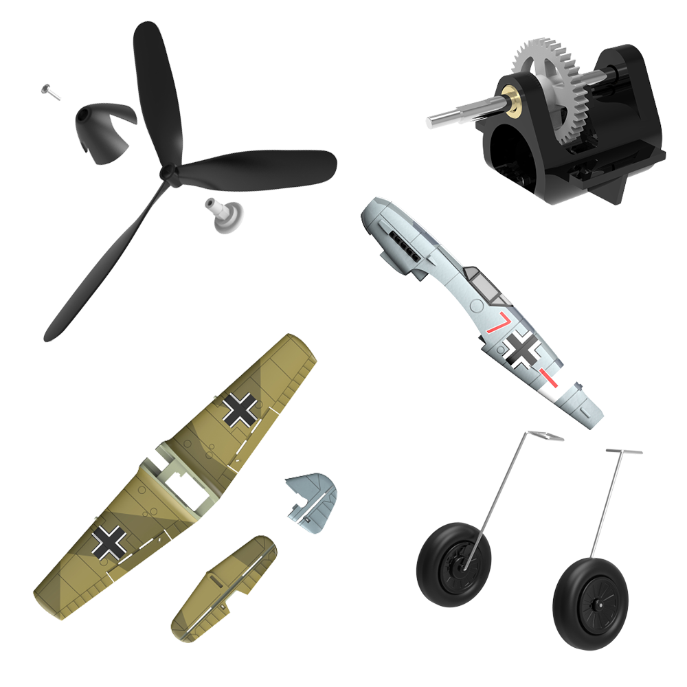 Original Eachine BF109 400mm Mini RC Airplane Spare Parts Accessories Propeller Receiver Landing Gea