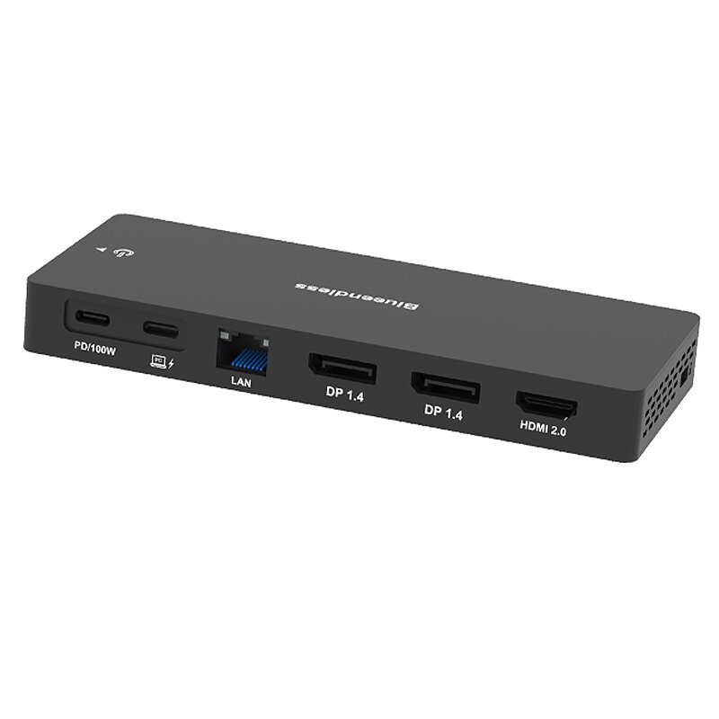 

Blueendless HP1306 13-in-1 Type-C Docking Station with DP1.4*2 / HDMI-Compatible 2.0 PD100W LAN USB-C3.2 USB3.2 SD/TF Ca