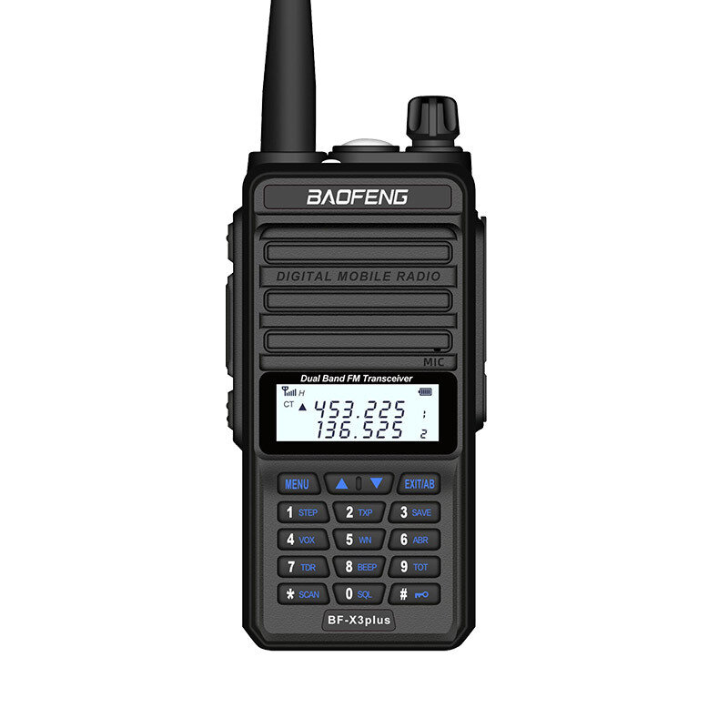 

BAOFENG X3-Plus 2800mah 8W Tri-band Radio Walkie Talkie 20 KM Waterproof UHF/VHF Transceiver 220MHz Radio Transmitter Bl