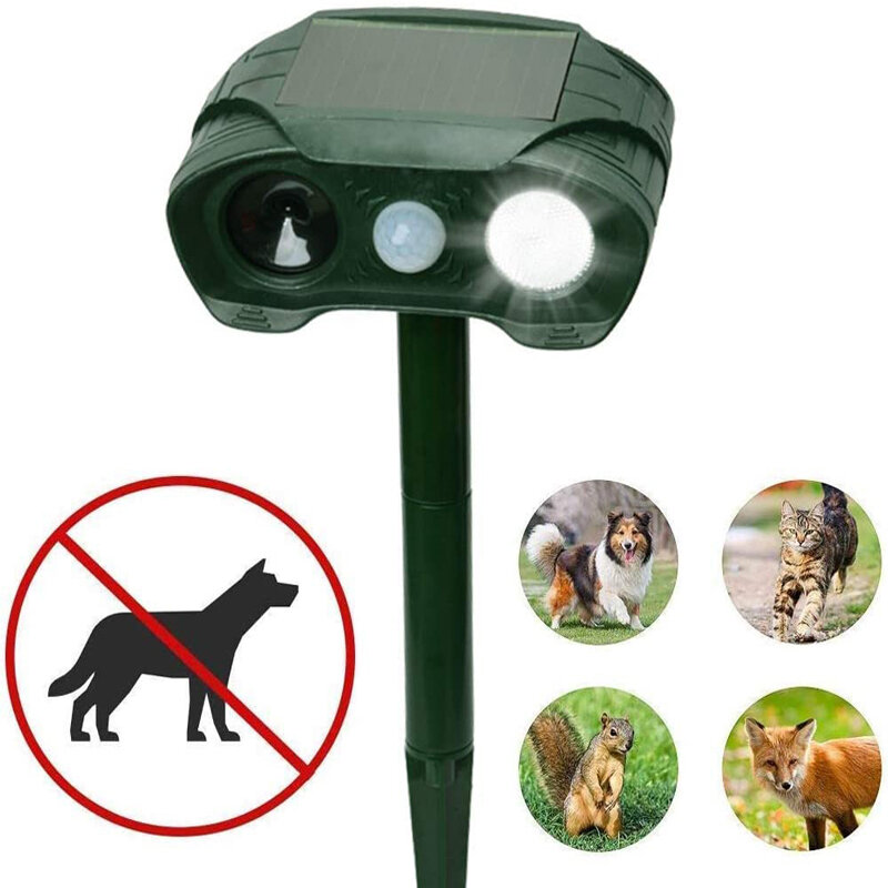  505 Solar Ultrasonic Rat Repeller Animal Repeller Outdoor Garden Infrared Sensor Cats Dogs Foxes Rabbits Insects Repell