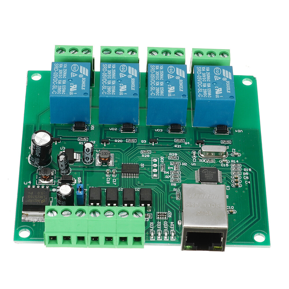 4 Channel Relay UDP W5500 Network Controller UDP RJ45 TCP/IP WEB Remote Control Board