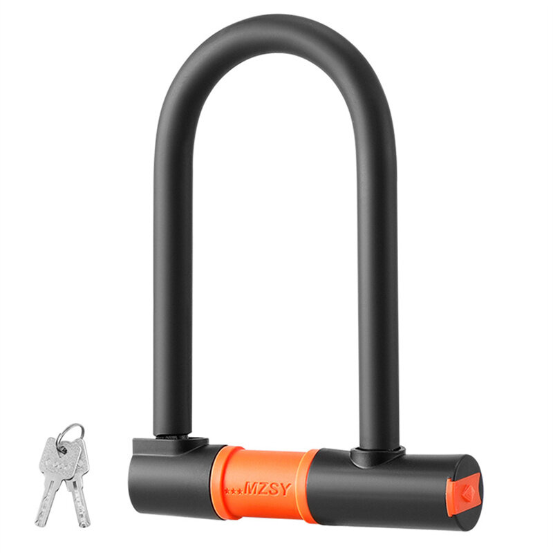 U Shape Bike Lock Silicone Soft Anti-Theft with 2 Keys Safety Lock for MTB Bike Road Bike