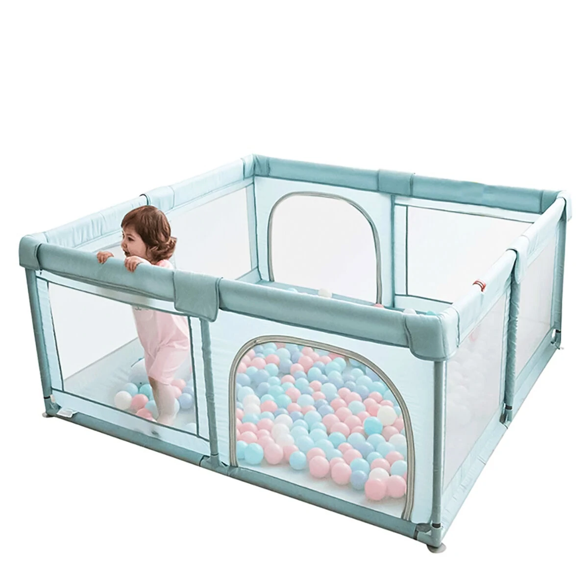 Στα 65,60€Baby Playpen Interactive Safety Indoor Gate Play Yards Tent Court Foldable Portable Kids Furniture for Children Large Dry Pool Playground Park 0-6 Years Fence – 1.5*1.8m