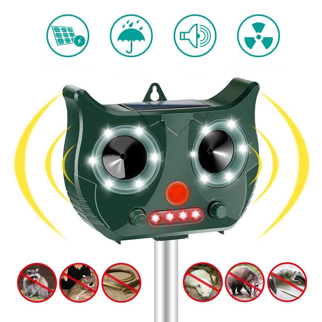 

[Basic version]Portable Solar Battery Powered Ultrasonic Outdoor Pest And Animal Repeller Rat Repeller Get All Animal In