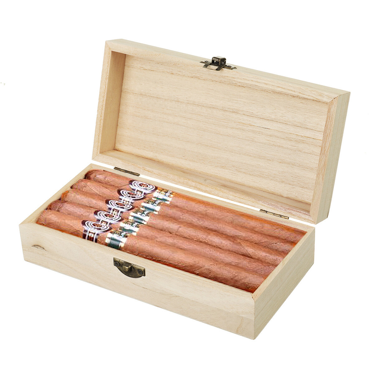 

Прямоугольные сигары из массива дерева Коробка Ретро деревянный Коробка Подарок Коробка Флип Тип